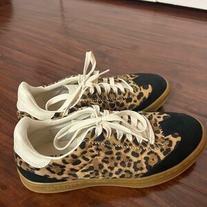 Like New Cole Haan Leopard Print Leather Sneakers